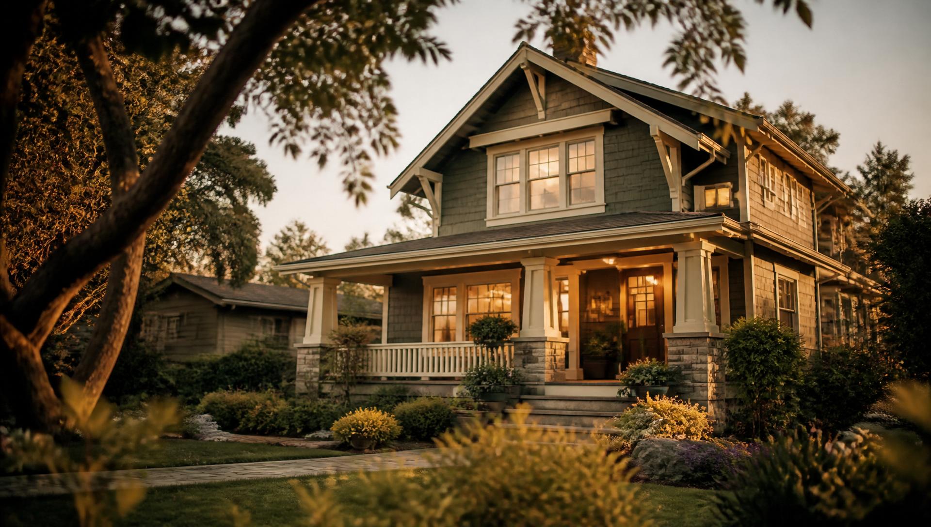 A home painted by Molina Bro's still looking sharp years later at golden hour
